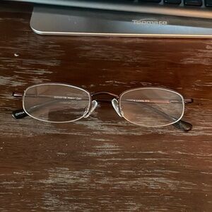 Loretta MY0714 WIN brown metallic half rim eyeglasses 50-20-138